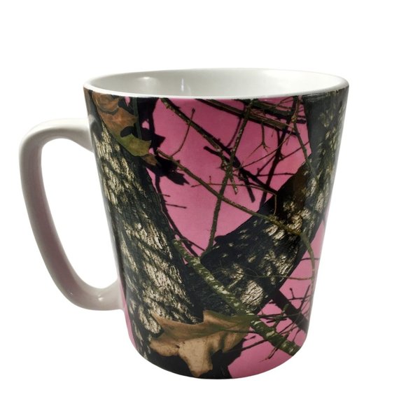 MOSSY OAK PINK 16 oz Ceramic Mug Cup Coffee Tea Camouflage BREAK UP INFINITY - Picture 3 of 4